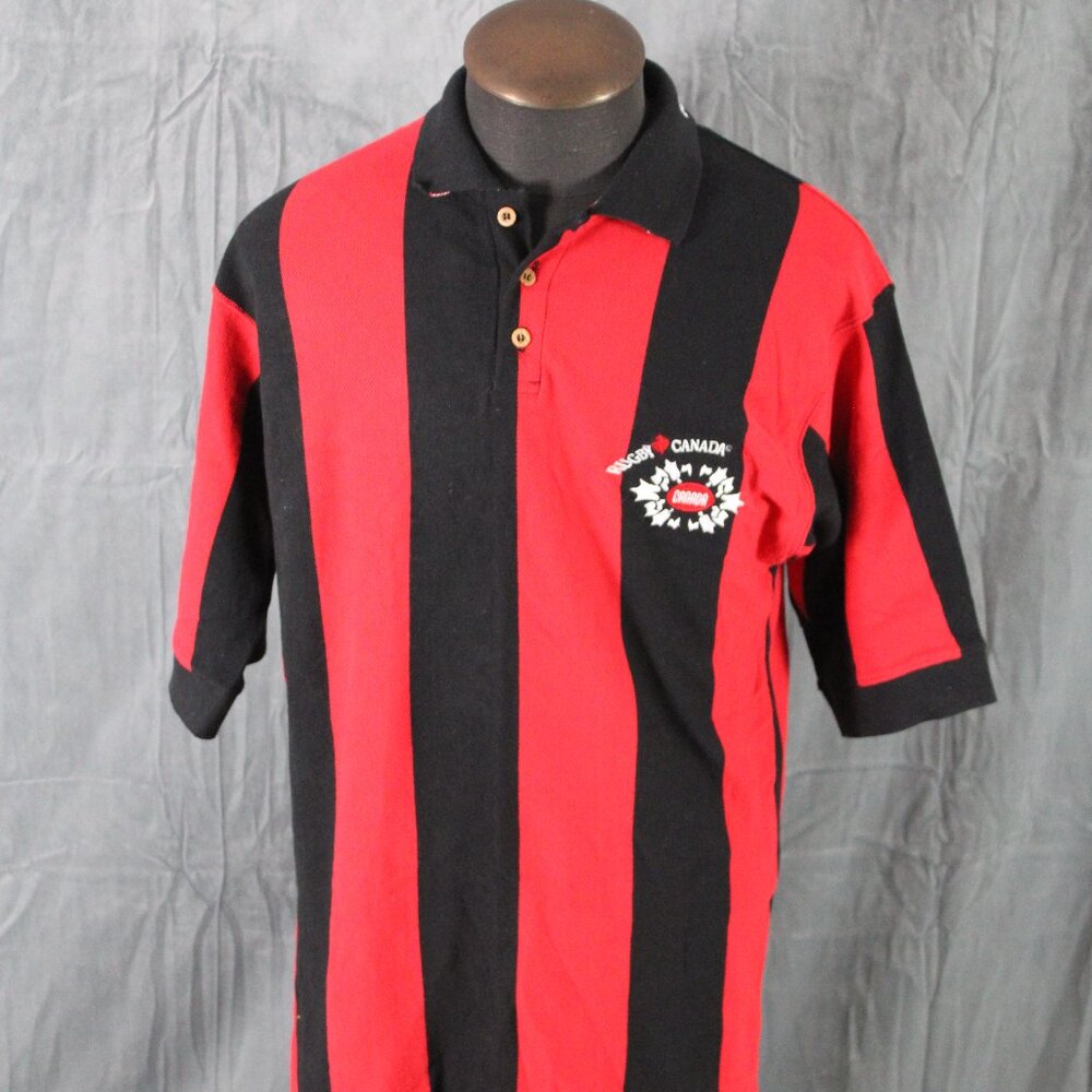 Team Canada Rugby Short (VTG) - 1990s Short Sleeve by Cotton Oxford - Men's XL
